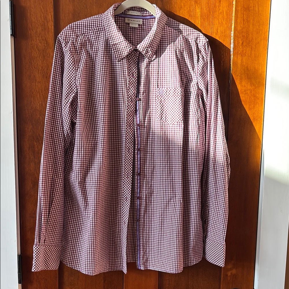 Women’s Purple Ariat Checkered Shirt